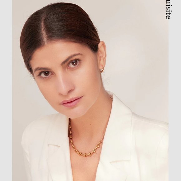 New 18K Gold Plated Link Chain Necklace 9c - Picture 3 of 8